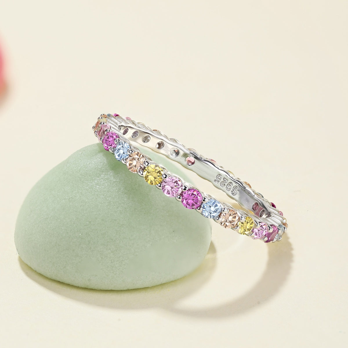 [Vivid Aurora]Elegant Vivid Round Cut Daily Ring