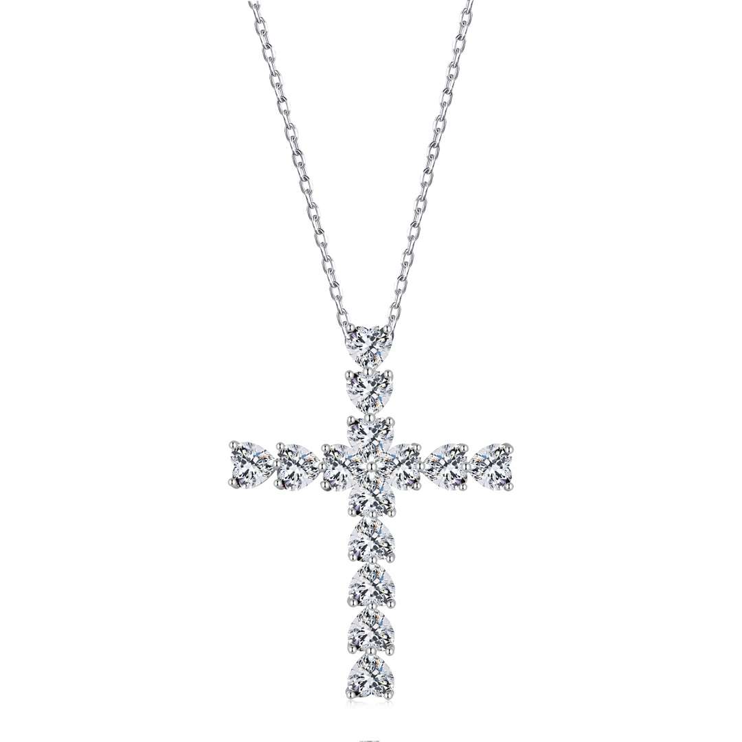 [Vivid Aurora]Radiant Cross Shape Necklace