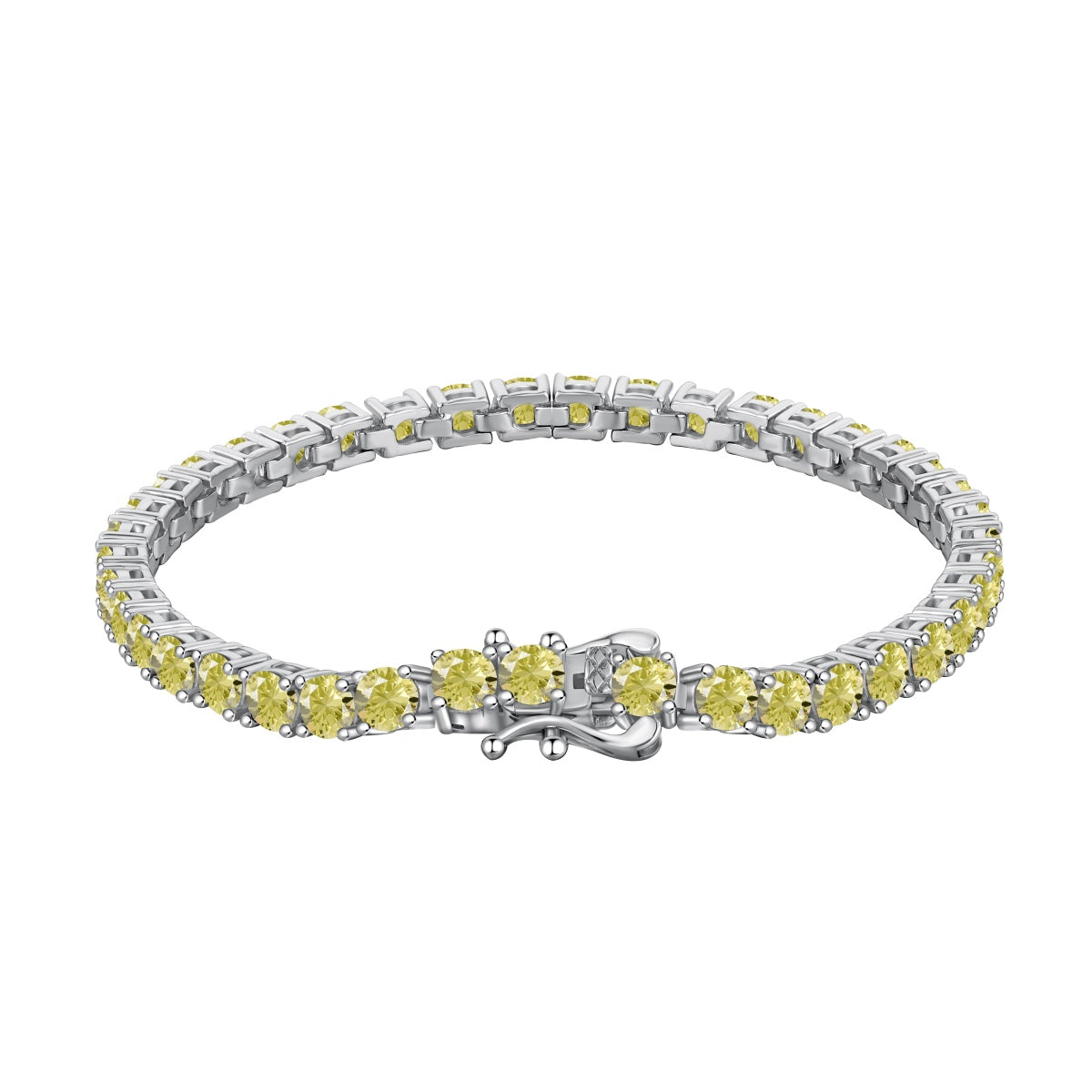 [Vivid Aurora]Ornate Dazzling Round Cut Tennis Bracelet