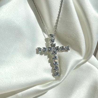 [Vivid Aurora]Radiant Cross Shape Necklace