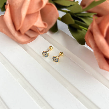 [Vivid Aurora]Devil's Eye Ear Bone Nail Earrings