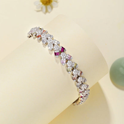 [Vivid Aurora]Dainty Exquisite Flower Shape Daily Bracelet