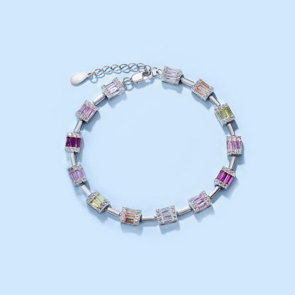 [Vivid Aurora]Dainty Charming Emerald Cut Daily Bracelet