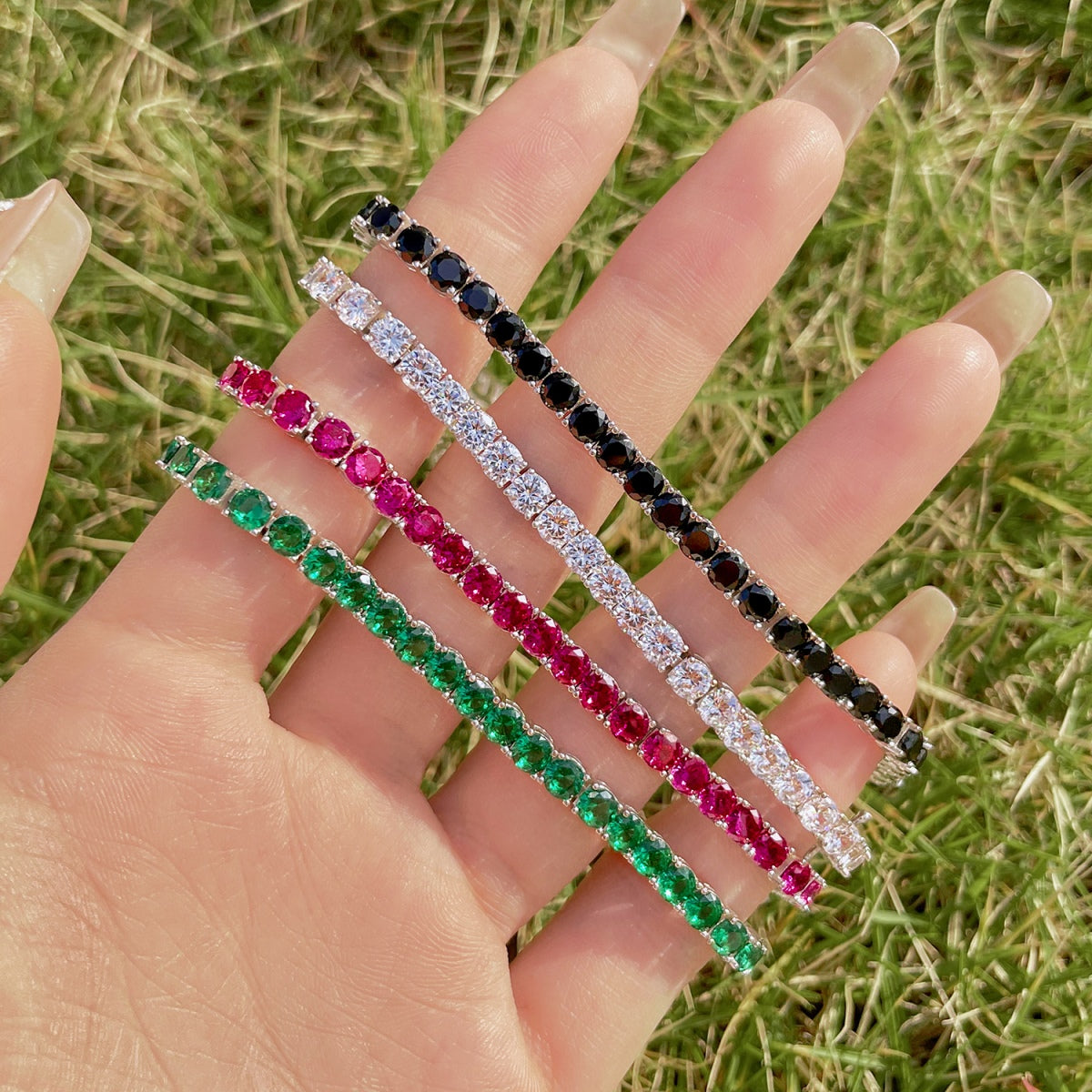 [Vivid Aurora]Radiant Colorful Round Cut Party Bracelet