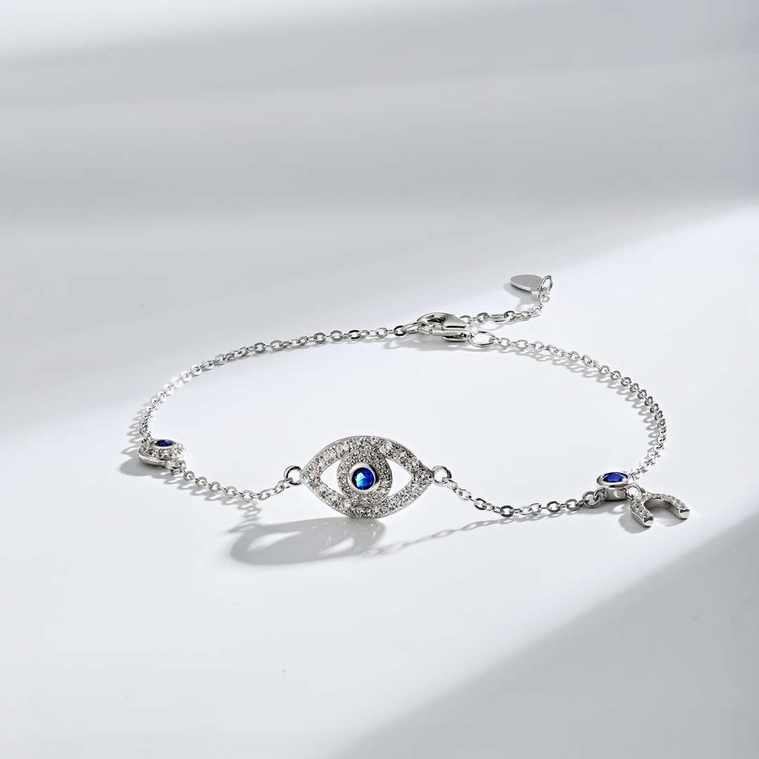 [Vivid Aurora]Dainty Eye Shape Necklace