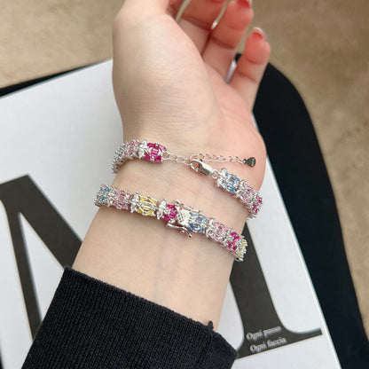 [Vivid Aurora]Delicate Colorful Multi Cut Party Bracelet