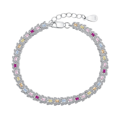 [Vivid Aurora]Delicate Colorful Multi Cut Daily Bracelet