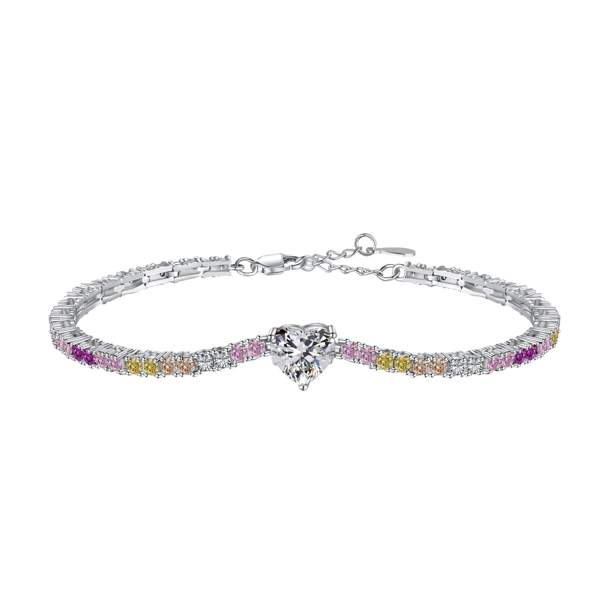 [Vivid Aurora]Delicate Romantic Heart Shape Lover Bracelet